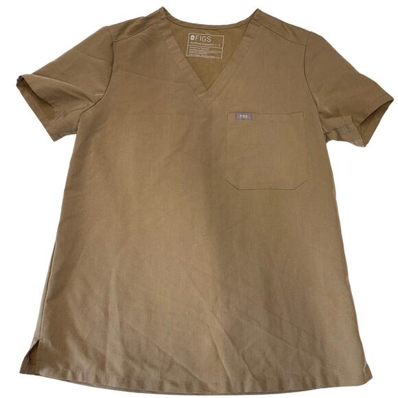 Figs Sz S Catarina FW1000 Scrub Top Set of 3 Blue Pink Tan - Picture 11 of 12